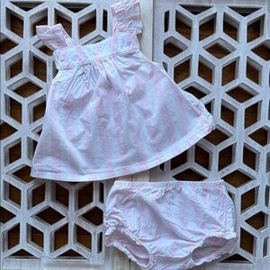 Carter's Pink and White Striped Top with Bloomers
